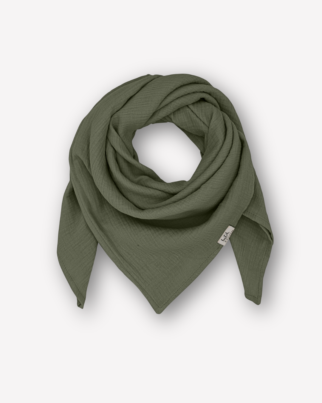 Musselin-Halstuch Kinder • Olive Green - hutch&putch GmbH