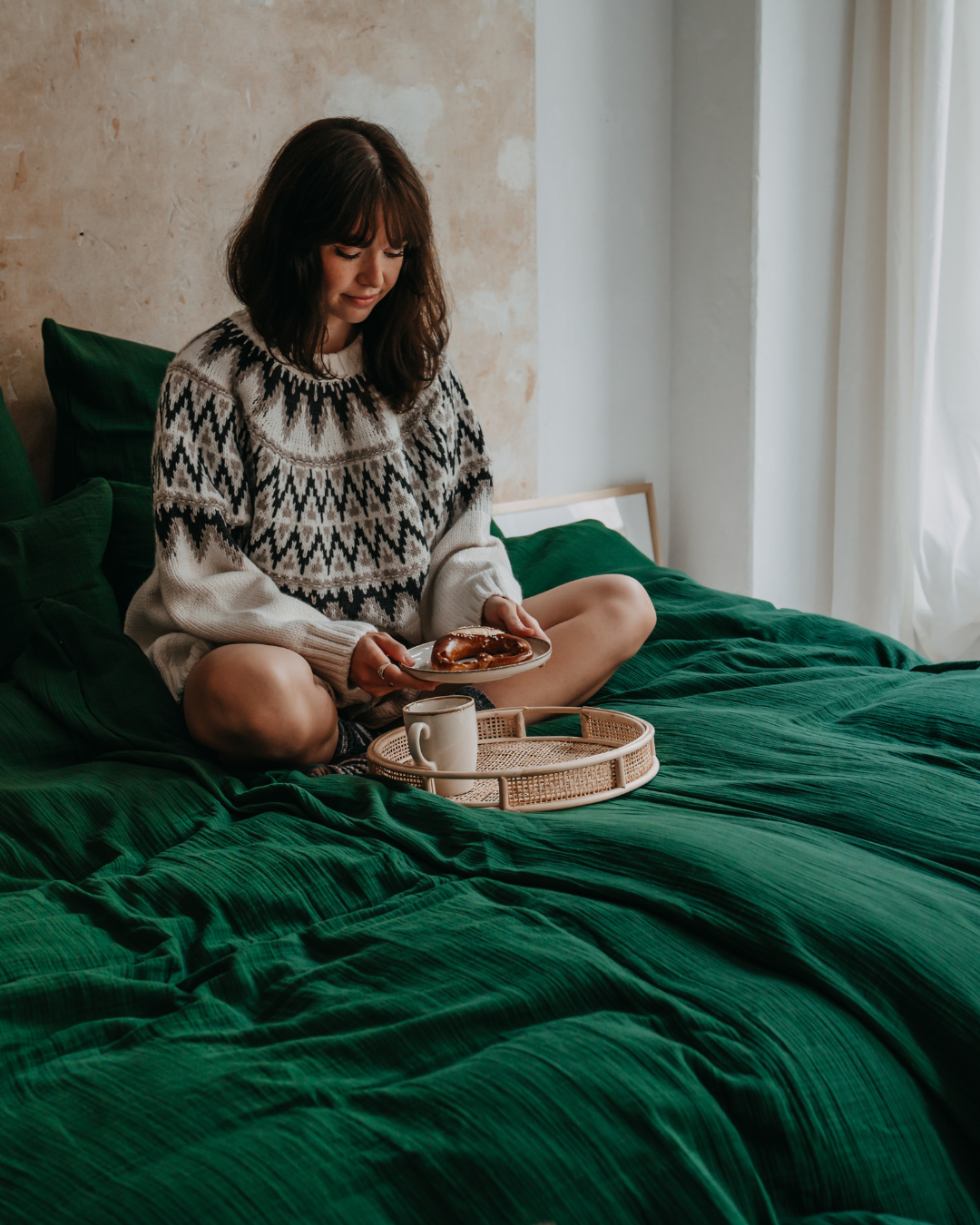 Bio Bettwäsche "Eliane" • Tannengrün - hutch&putch GmbH