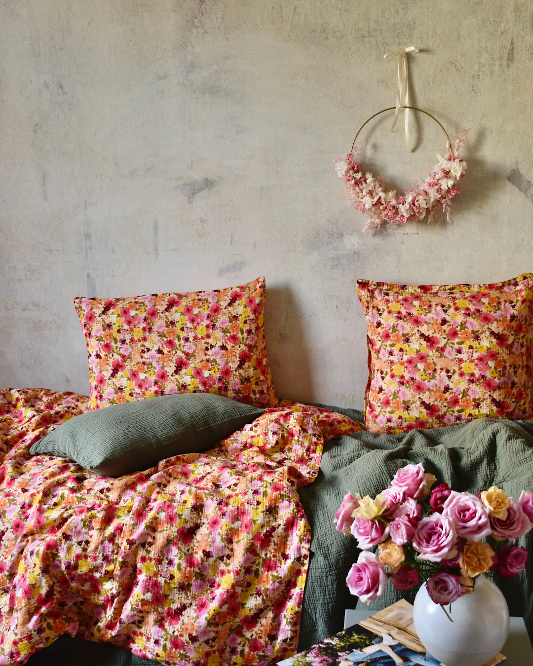 Musselin-Bettwäsche "Eliane" • Flowerful - hutch&putch GmbH