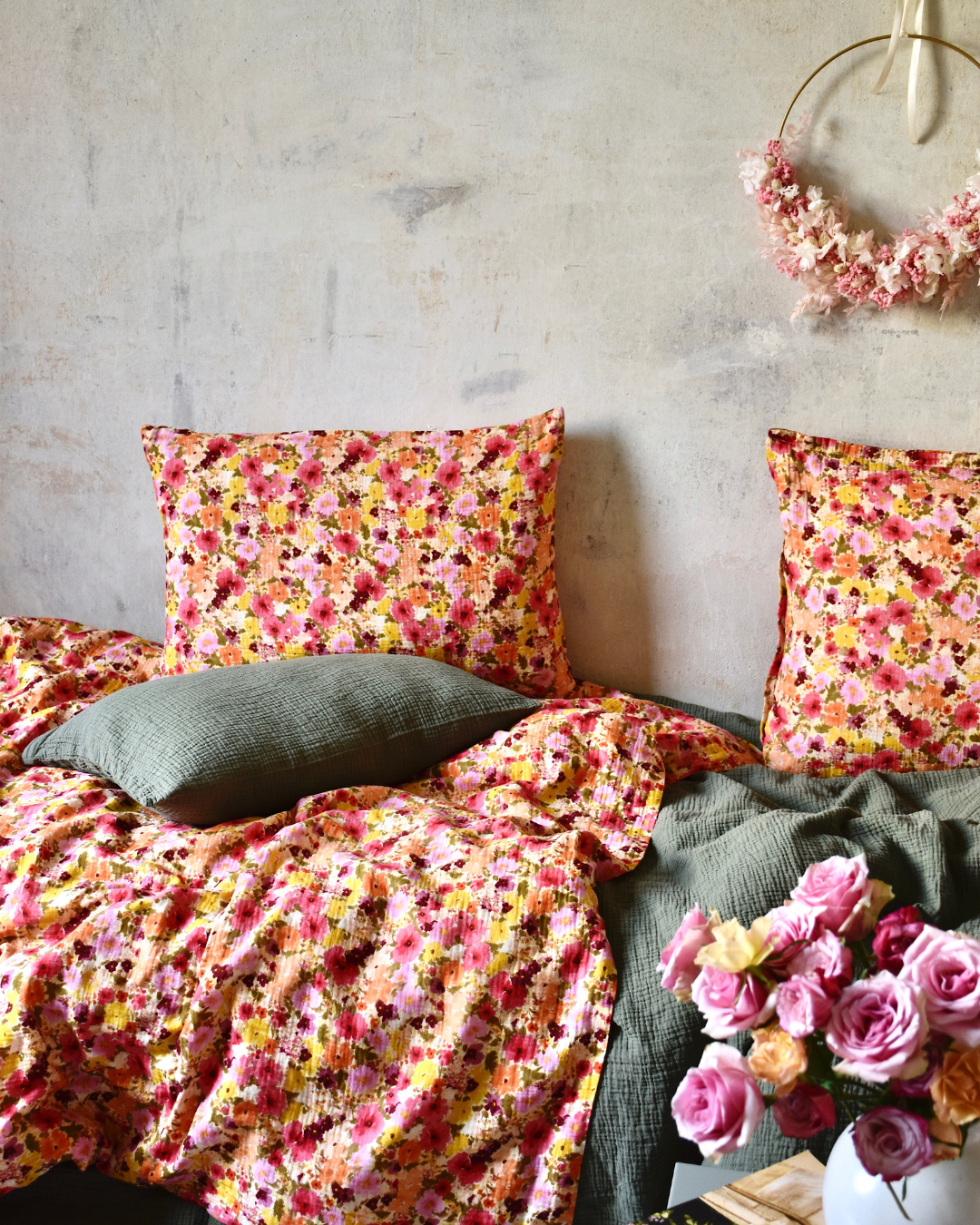 Musselin-Bettwäsche "Eliane" • Flowerful - hutch&putch GmbH