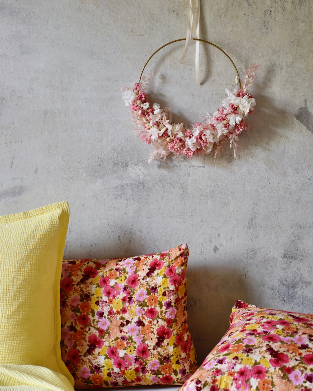 Musselin-Kopfkissen "Eliane" • Flowerful - hutch&putch GmbH