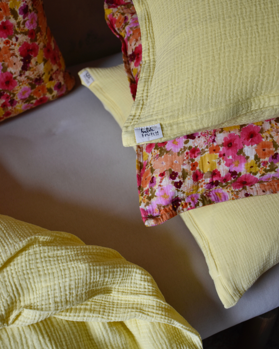 Musselin-Kopfkissen "Eliane" • Flowerful - hutch&putch GmbH