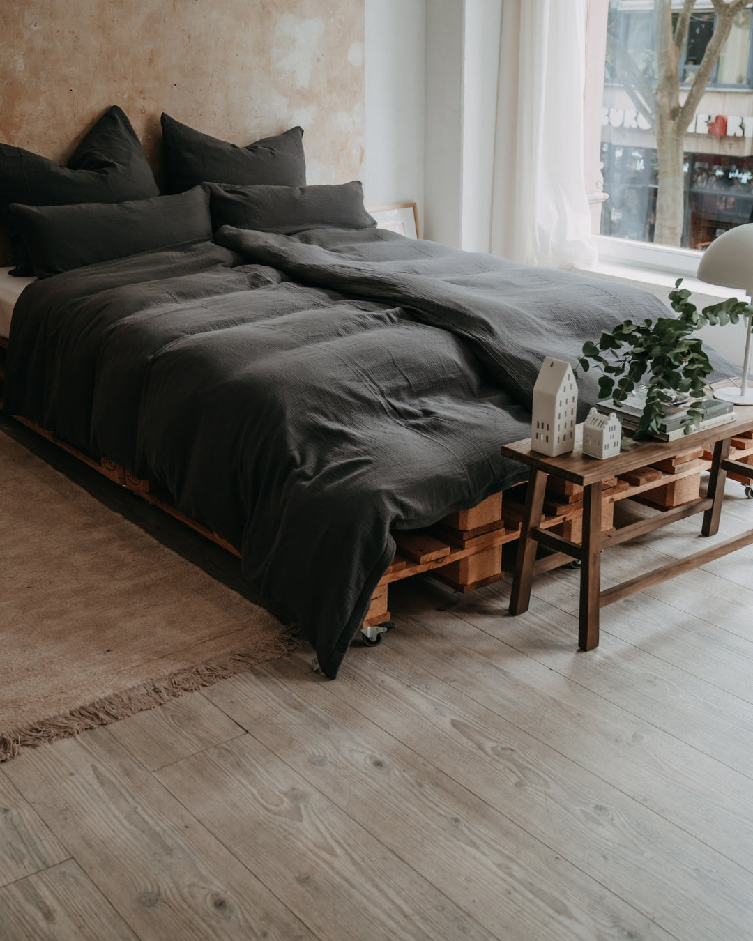 Bio Bettwäsche "Eliane" • Anthrazit - hutch&putch GmbH