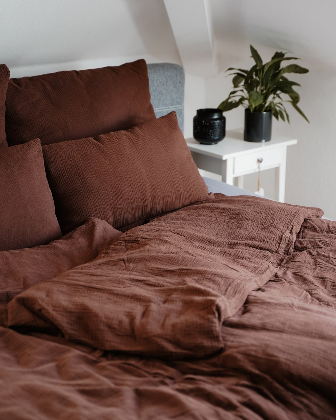 Bio Bettwäsche "Eliane" • Dunkelbraun - hutch&putch GmbH