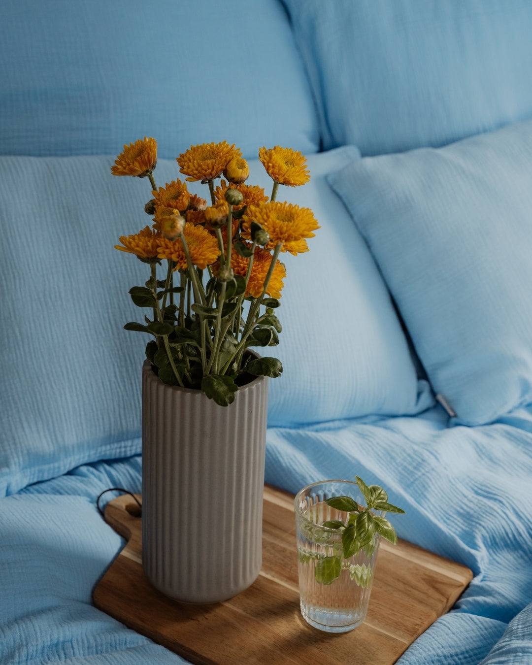 Bio Bettwäsche "Eliane" • Hellblau - hutch&putch GmbH