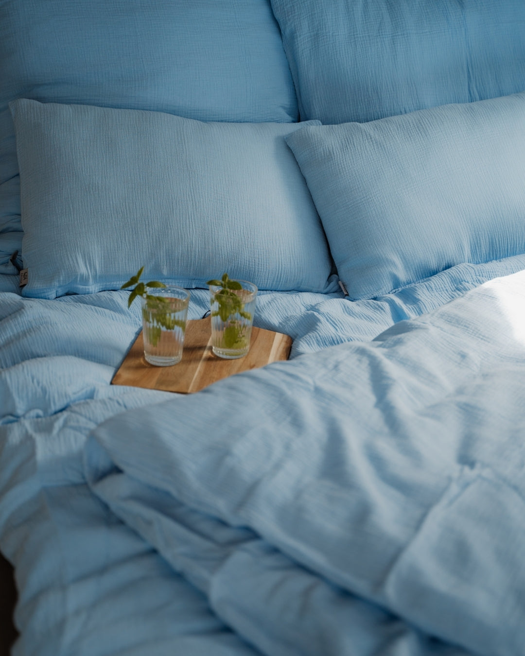 Bio Bettwäsche "Eliane" • Hellblau - hutch&putch GmbH