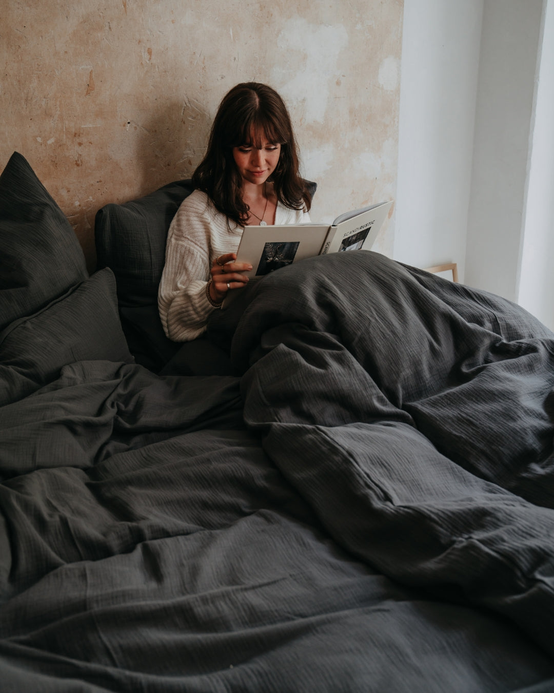 Bio Bettwäsche "Eliane" • Anthrazit - hutch&putch GmbH