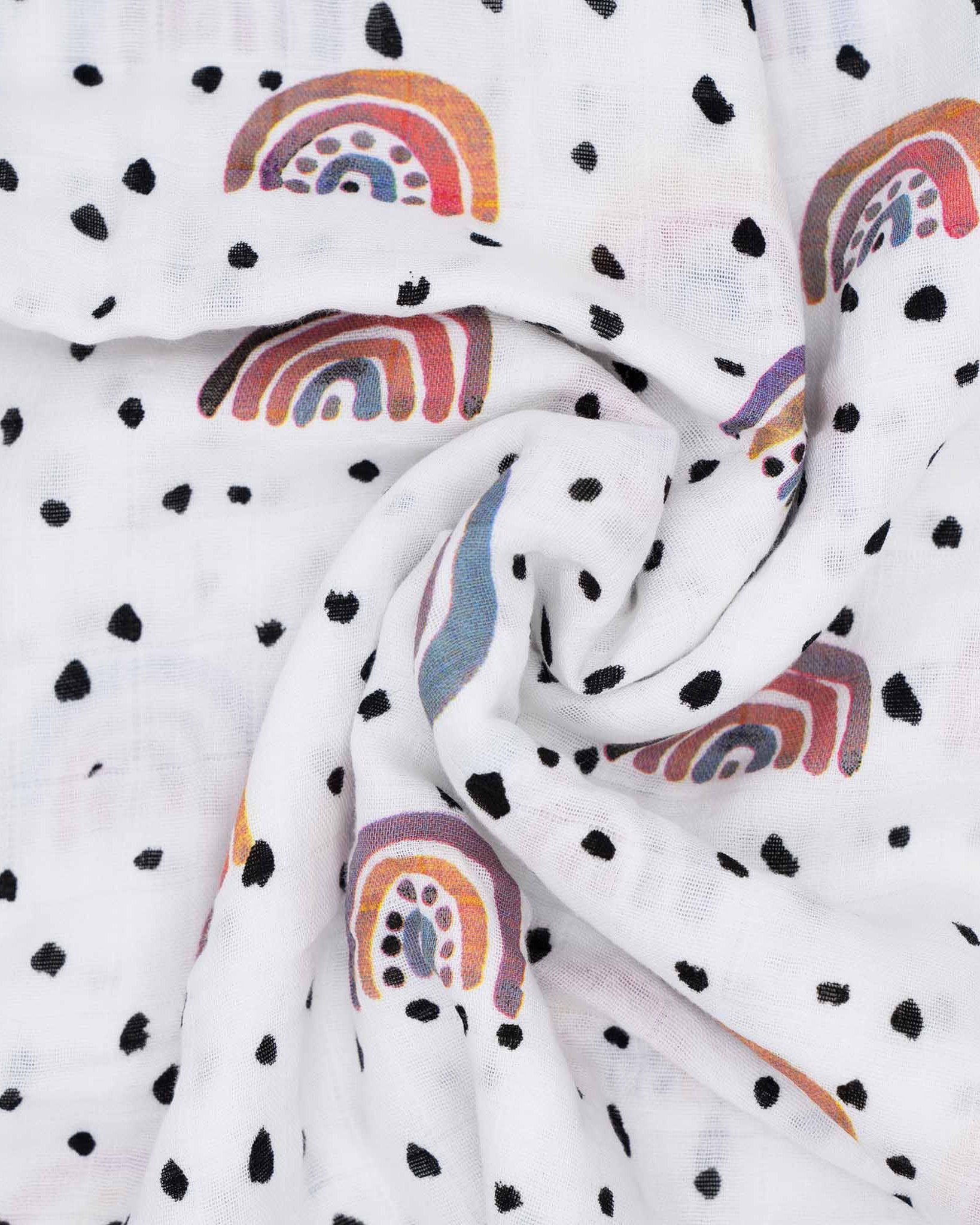 Musselin-Stoff Mulltuch Regenbogen