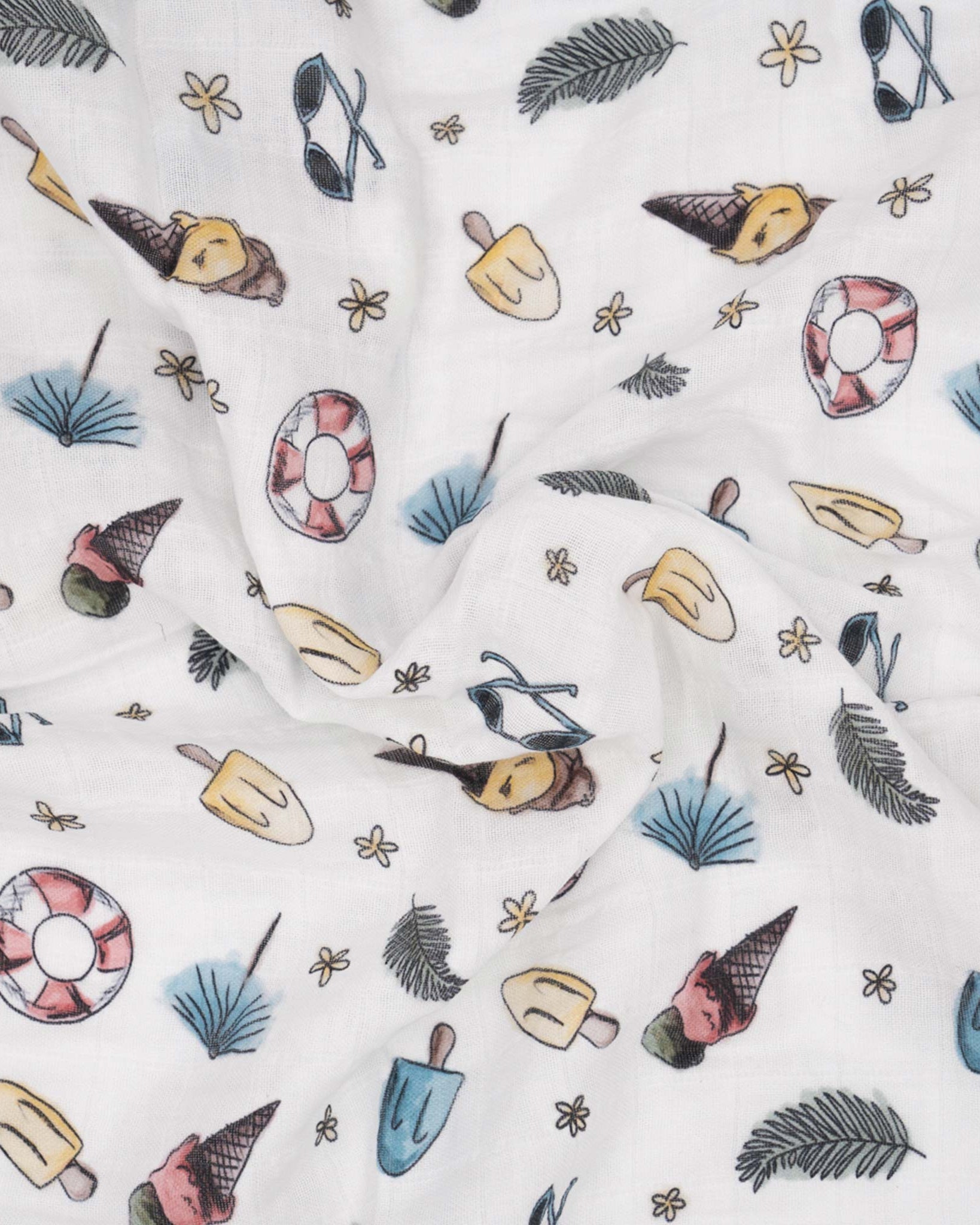 Musselin Mulltuch Bio Baumwolle Beach Day