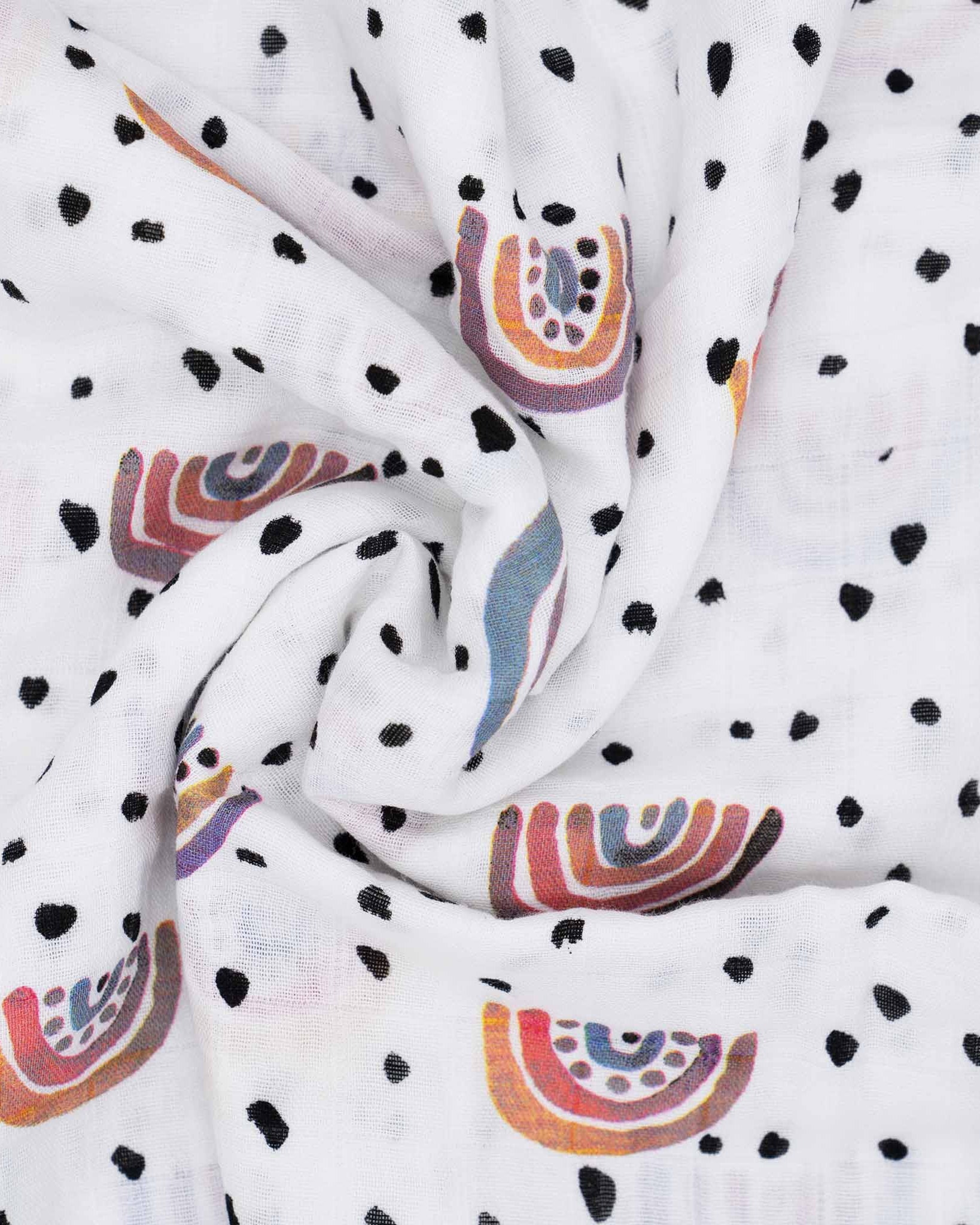 Musselin-Stoff Mulltuch Regenbogen