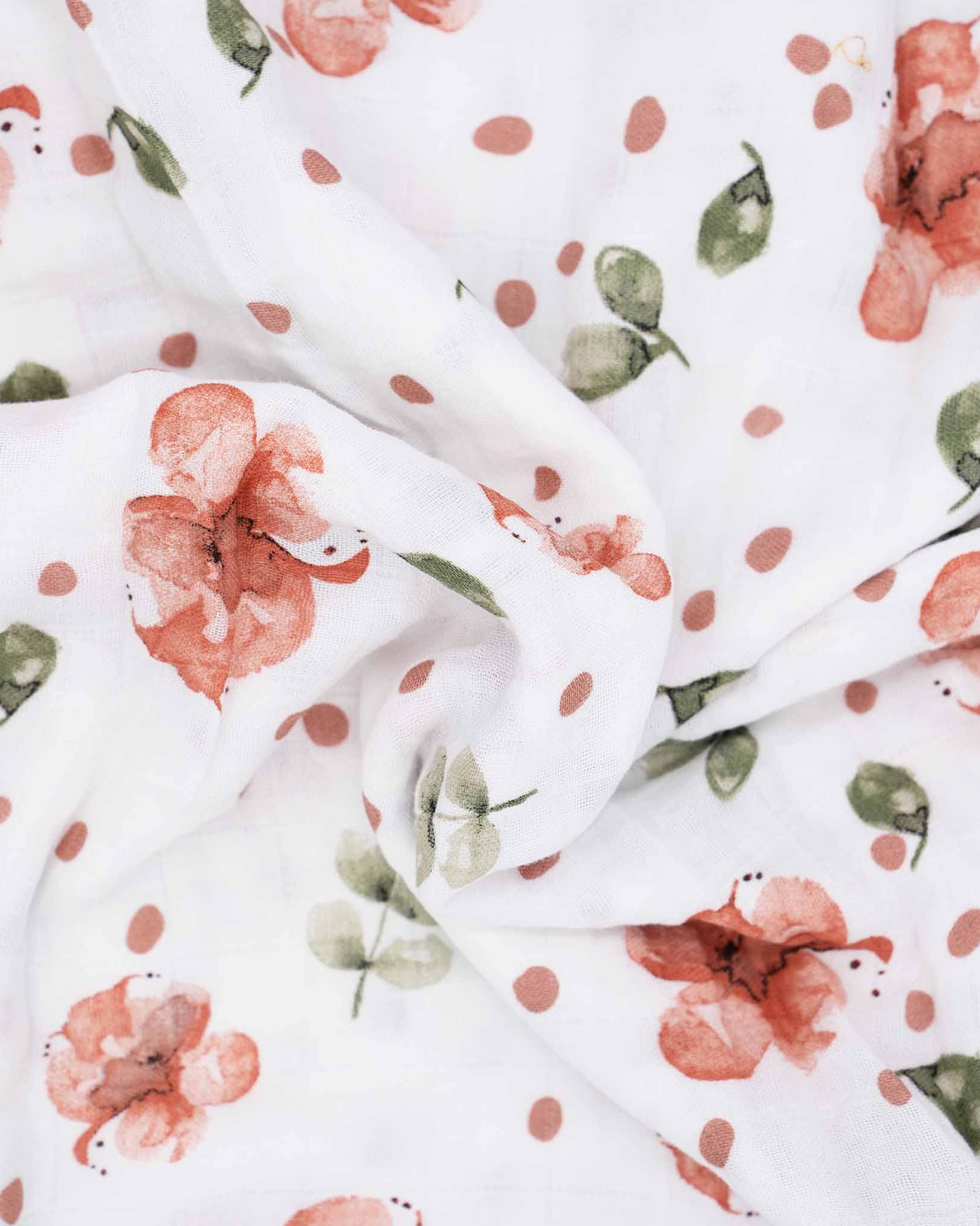 Musselin-Stoff Mulltuch Vintage Rose