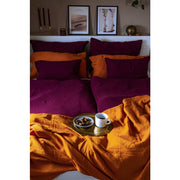 Muslin bedding "Eliane" 135x200cm (53x79”) • Berry