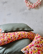 Musselin-Kopfkissen "Eliane" • Olive Green - hutch&putch GmbH