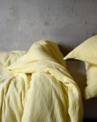 Musselin-Bettwäsche "Eliane" • Soft Yellow - hutch&putch GmbH