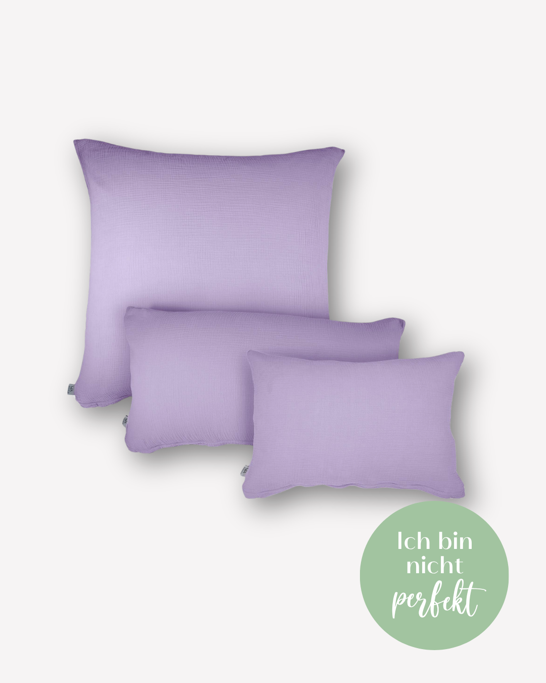 Musselin-Kopfkissen • 60x40 cm • Liebe auf den 2. Blick - hutch&putch GmbH