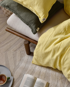 Musselin-Bettwäsche "Eliane" • Soft Yellow - hutch&putch GmbH
