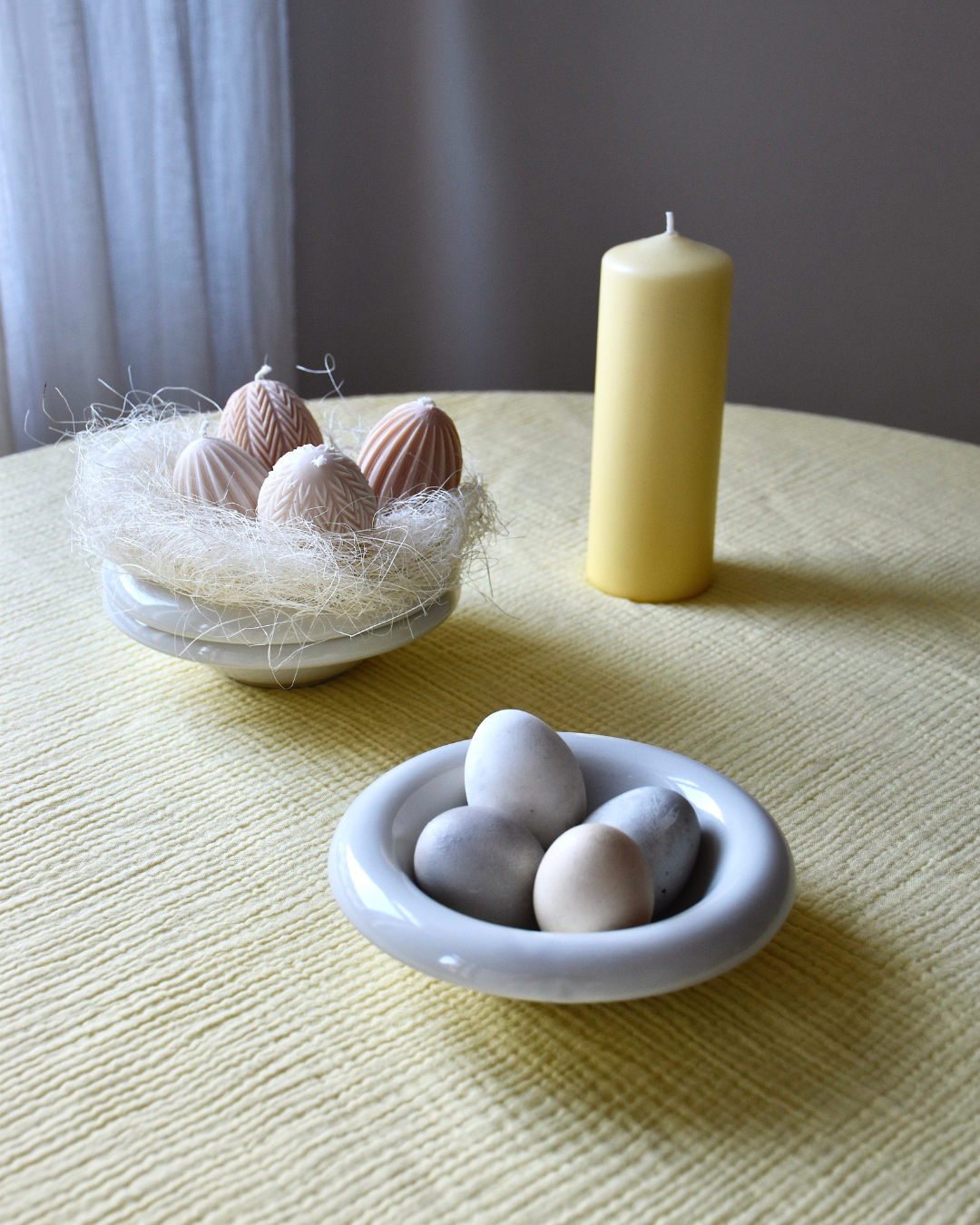 Musselin-Tischdecke "Angelina" • Soft Yellow - hutch&putch GmbH