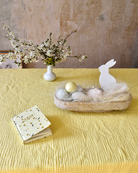 Musselin-Tischdecke "Angelina" • Soft Yellow - hutch&putch GmbH