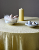 Musselin-Tischdecke "Angelina" • Soft Yellow - hutch&putch GmbH
