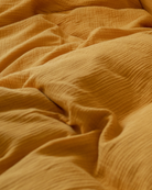 Gelber Musselin Stoff aus Bio-Baumwolle