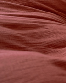 Roter Musselin Stoff aus Bio-Baumwolle