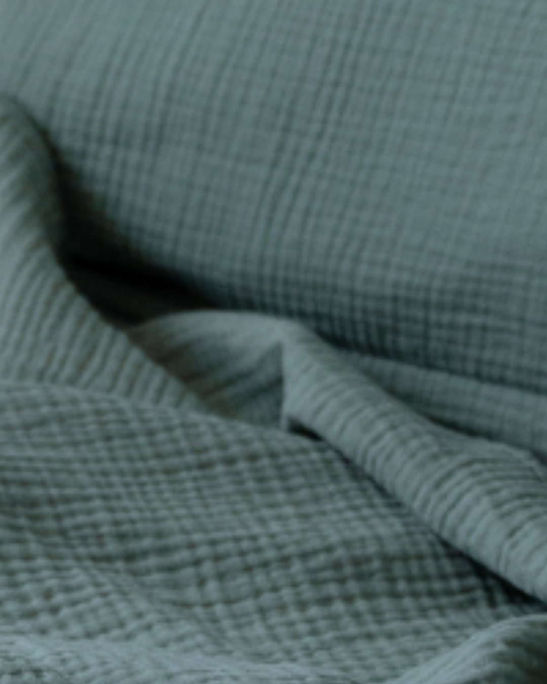 Türkiser Musselin Stoff aus Bio-Baumwolle