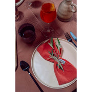 Musselin-Serviette in der Farbe Coral Moodbild 02