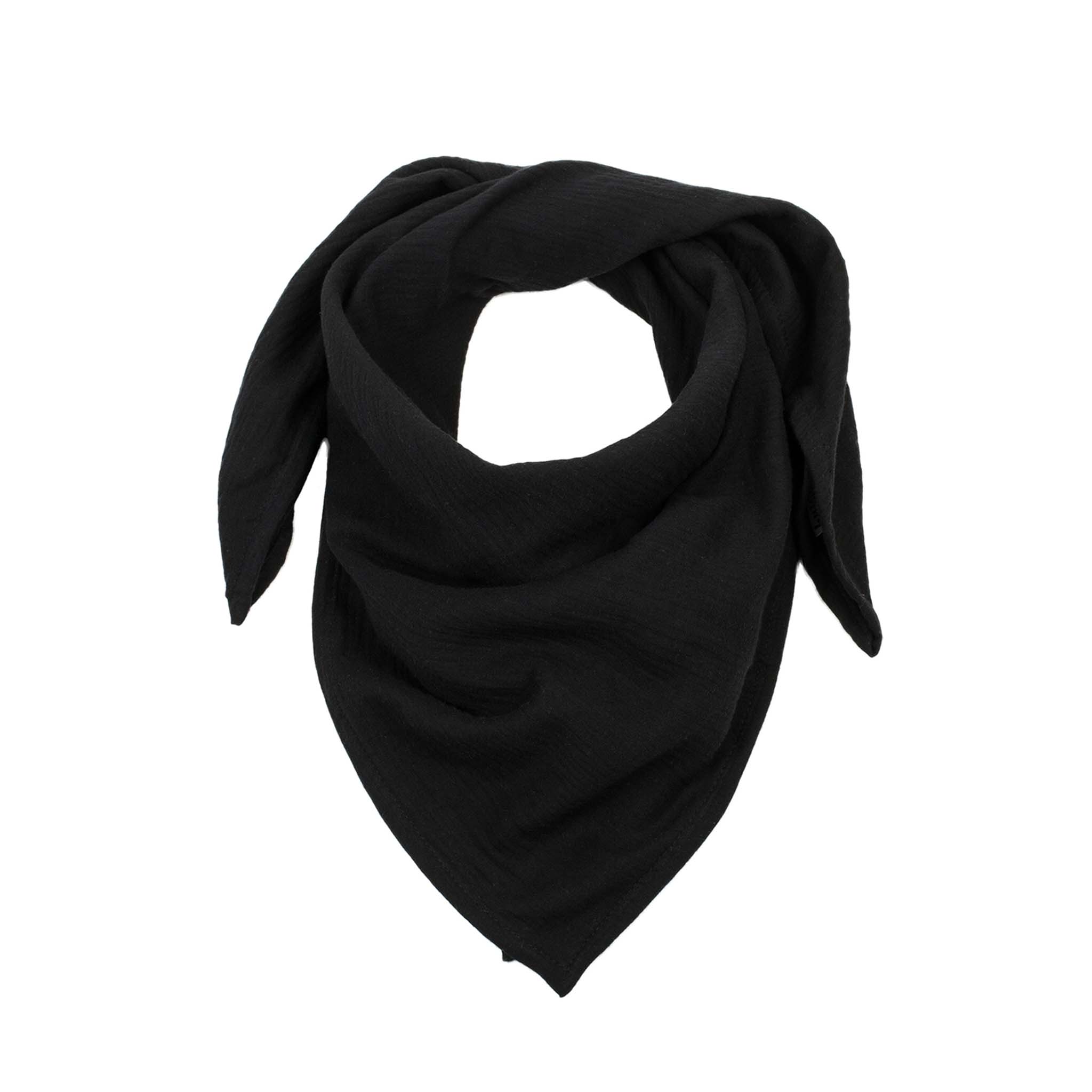 Musselin-Halstuch für Erwachsene in der Farbe Schwarz