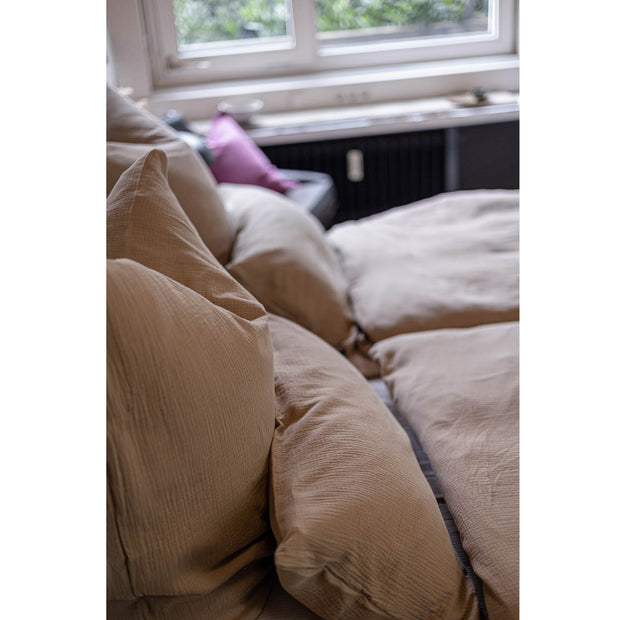 Muslin pillow "Eliane" • Taupe